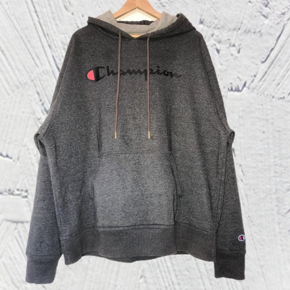Champion Drawstring Hoodie (Dark Gray)